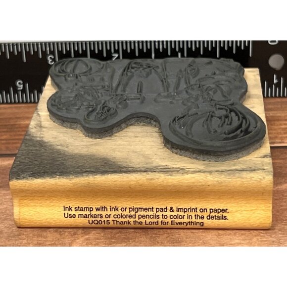 UQ015 Thank The Lord For Everything Rubber Stamp Precious Moments Stampendous! - Picture 3 of 5